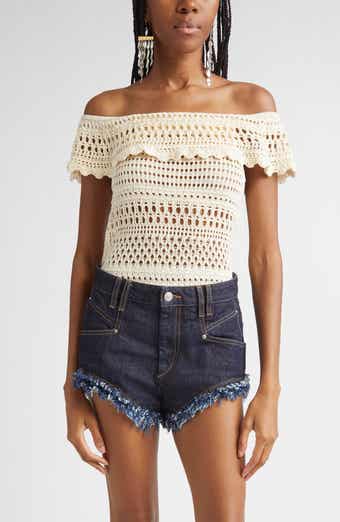 Zaelle Off the Shoulder Crochet Top