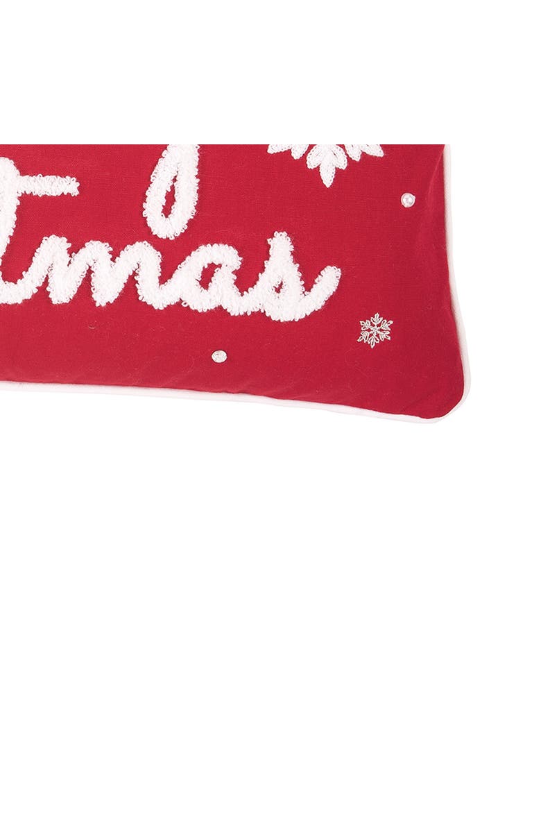 C&F Home Red & White Christmas Embroidered Accent Pillow, 12" x 24", Alternate, color, Red