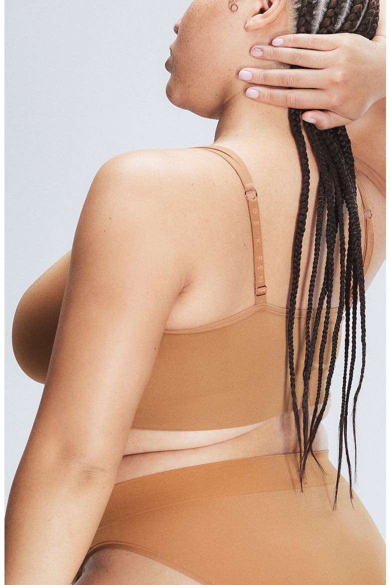 Seamless Scoop Neck Bralette, Alternate, color, SWEET LATTE NUDE