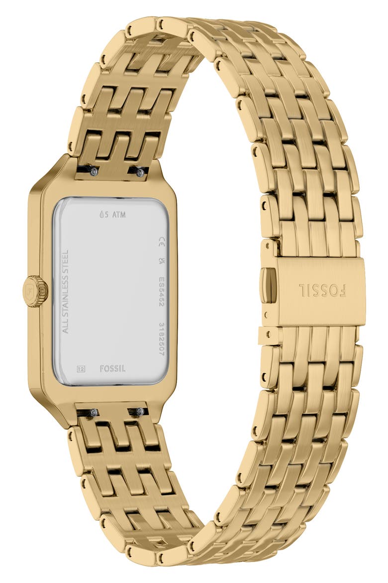 Raquel Bracelet Watch, 23mm x 38mm, Alternate, color, GOLD