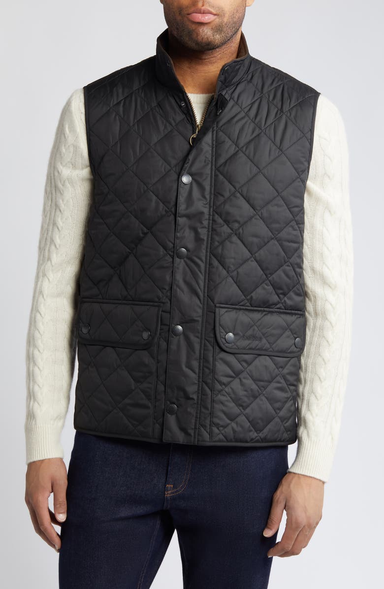 Barbour New Lowerdale Quilted Vest, Alternate, color, Black