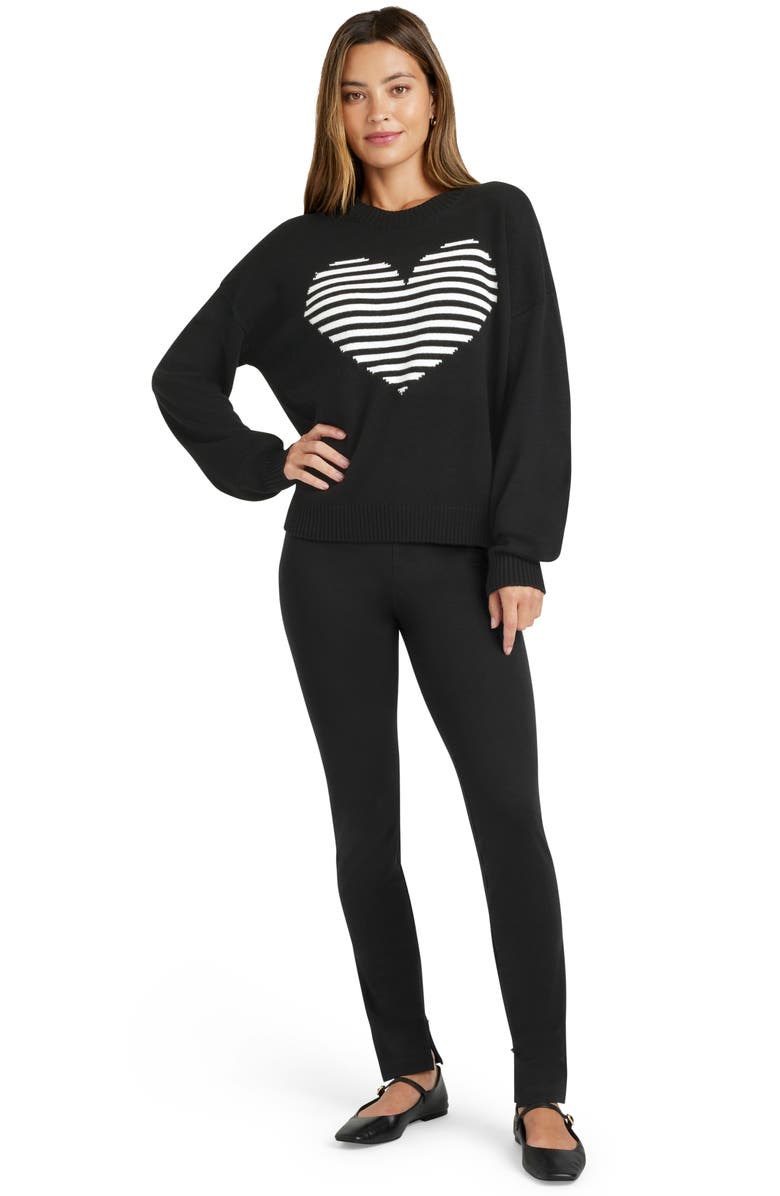 Splendid Layton Love Stripe Crewneck Sweater, Alternate, color, 