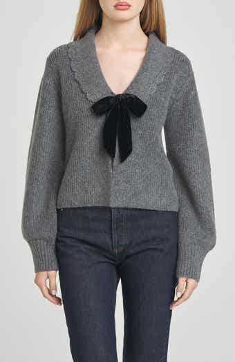 WAYF Sloane Bow Cardigan