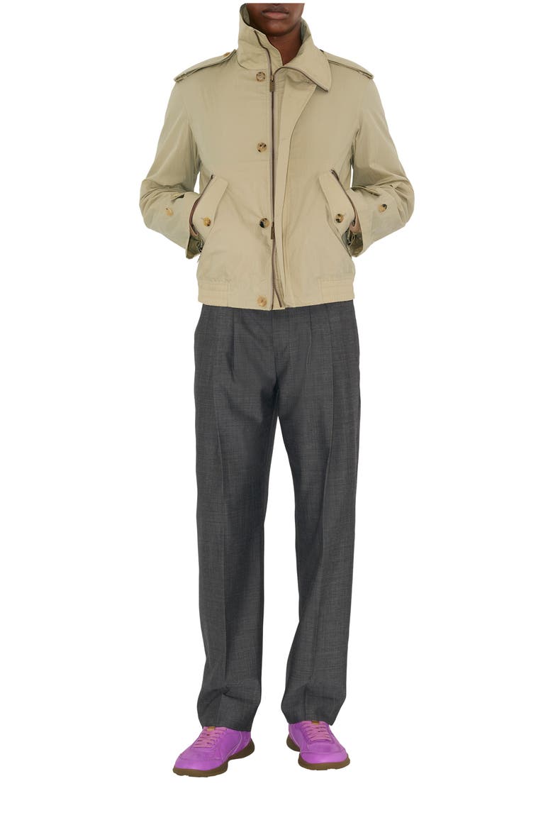 Wool Tailored Trousers, Main, color, Gull grey/trip grey