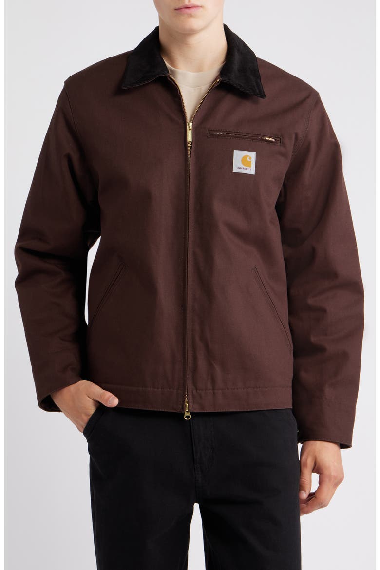 Detroit Canvas Worker Jacket, Alternate, color, TOBACCO / BLACK RIGID
