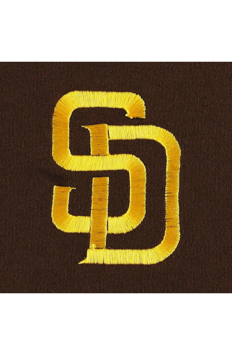 DKNY SPORT Women's DKNY Sport Brown San Diego Padres Lily V-Neck Pullover Sweatshirt, Alternate, color,