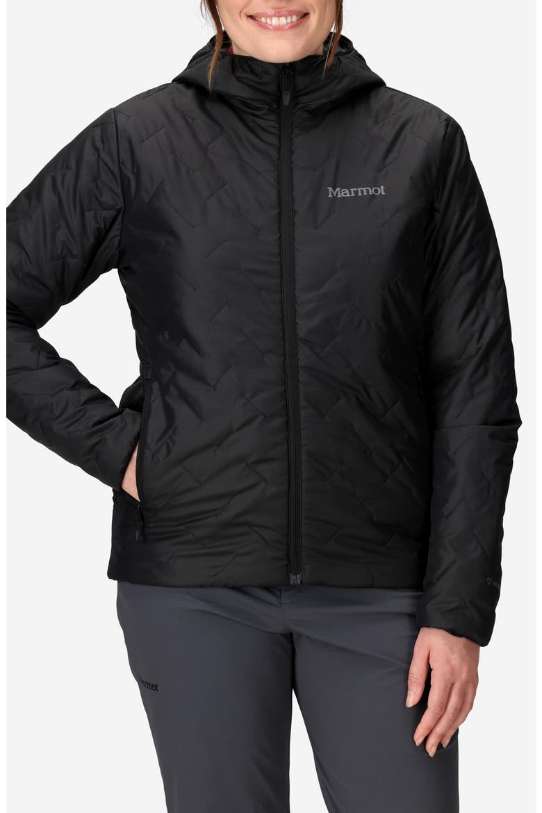 MonoQuilt Hooded Jacket, Main, color, BLACK