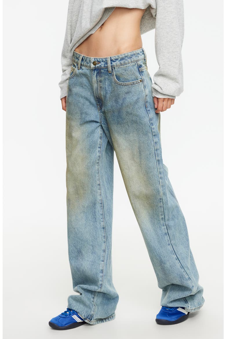 Top Model Low Rise Baggy Jeans, Alternate, color, STONE BLUE