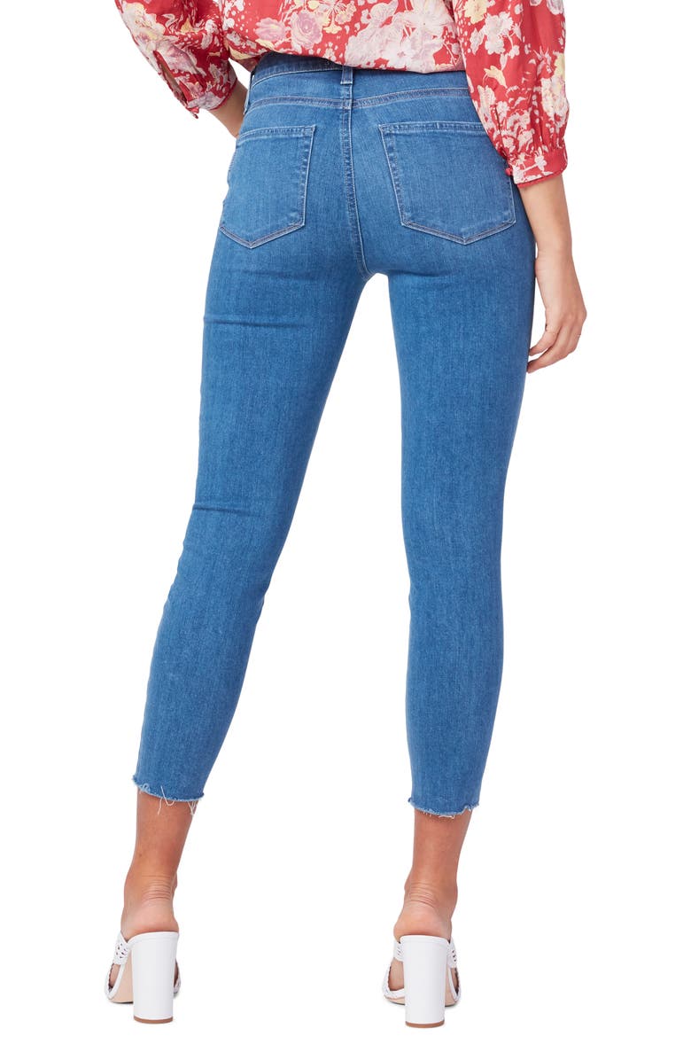 PAIGE Hoxton High Waist Raw Hem Crop Skinny Jeans, Alternate, color,