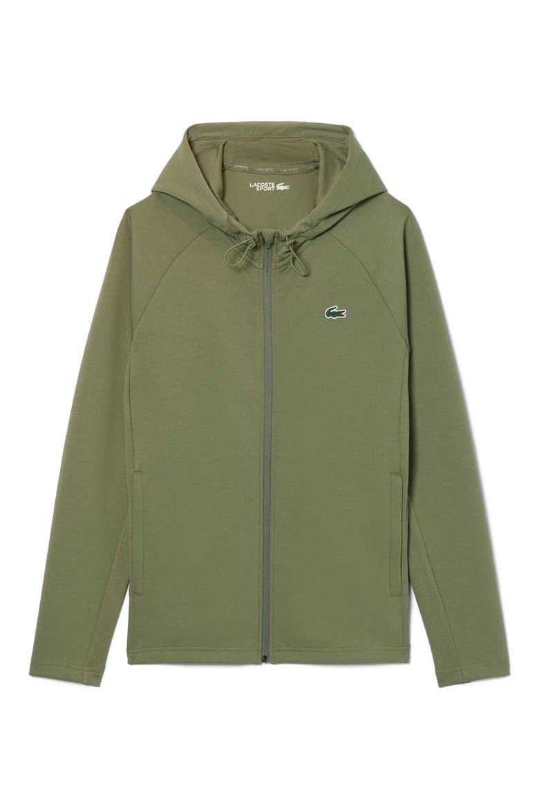 Tennis Ventilated Zip Hoodie, Alternate, color, KHAKI/ KHAKI