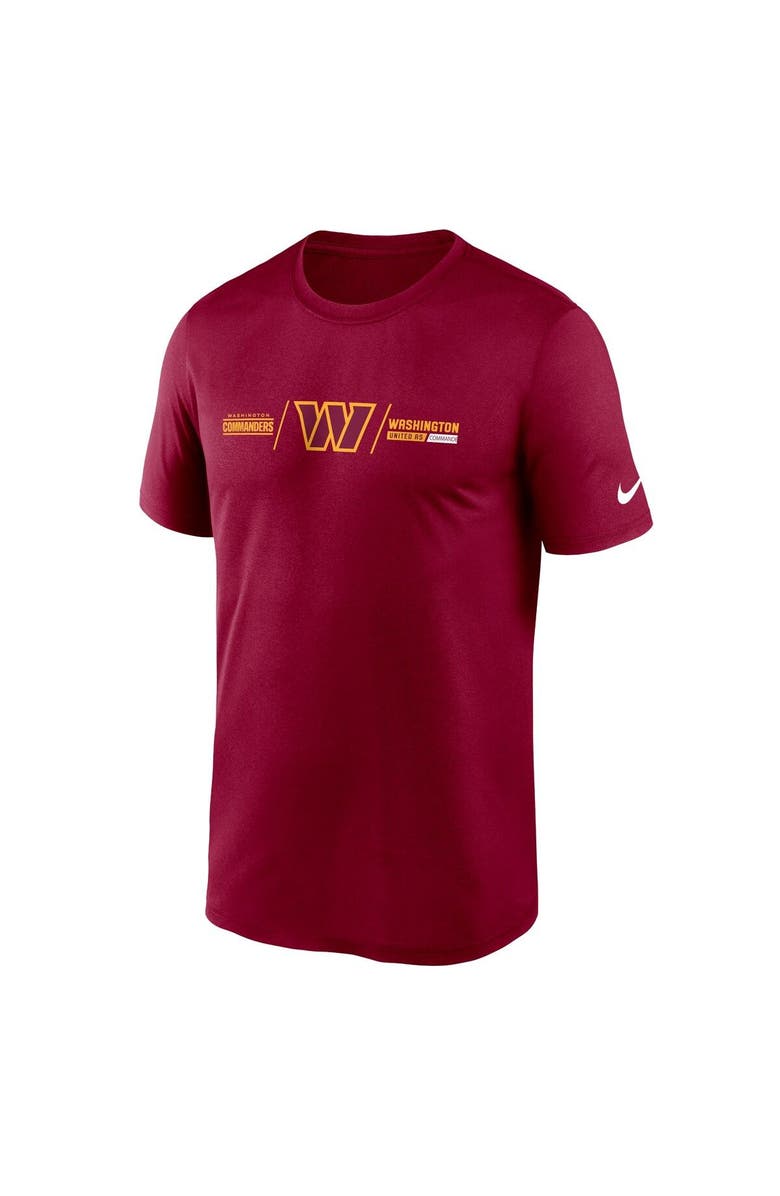 Nike Men's Nike Burgundy Washington Commanders Horizontal Lockup Legend T-Shirt, Alternate, color, Burgundy