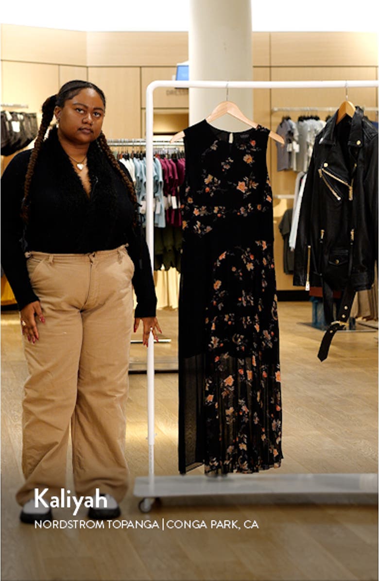 Jules Tanana Floral Chiffon Midi Dress, sales video thumbnail