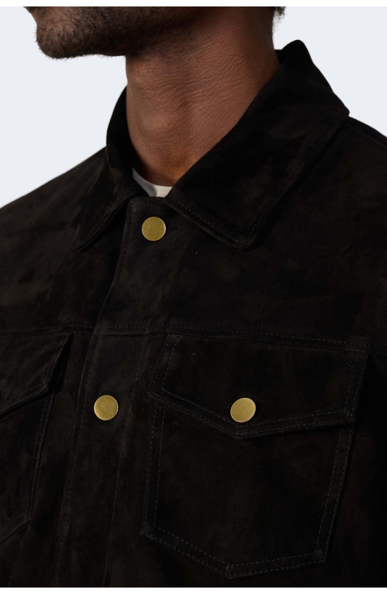 Furniq UK Ollie Suede Jacket, Alternate, color, Black
