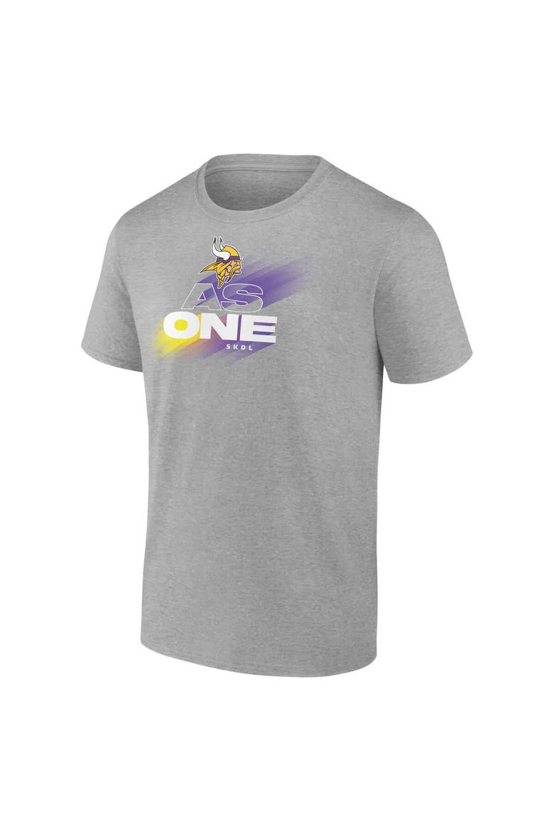 Men's  Heather Gray Minnesota Vikings As One Skol T-Shirt, Alternate, color, Heather Gray