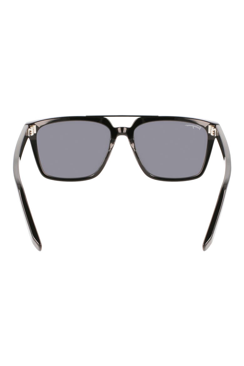 57mm Rectangular Sunglasses, Alternate, color, BLACK