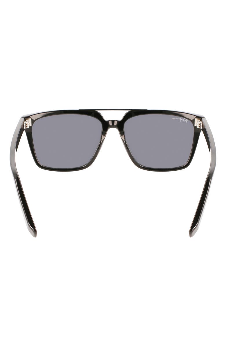 FERRAGAMO 57mm Rectangular Sunglasses, Alternate, color, 
