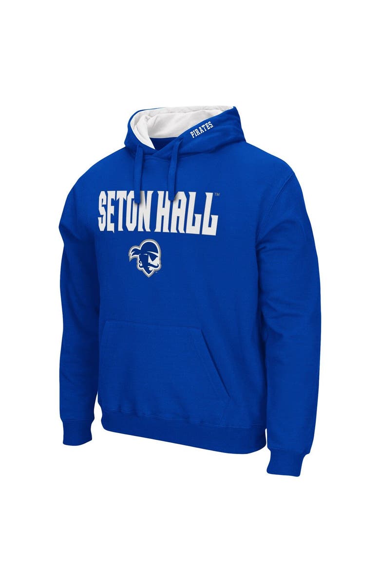 COLOSSEUM Men's Colosseum Blue Seton Hall Pirates Arch and Logo Pullover Hoodie, Alternate, color, Blue