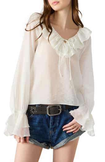 Steve Madden Hampton Ruffle Detail Top