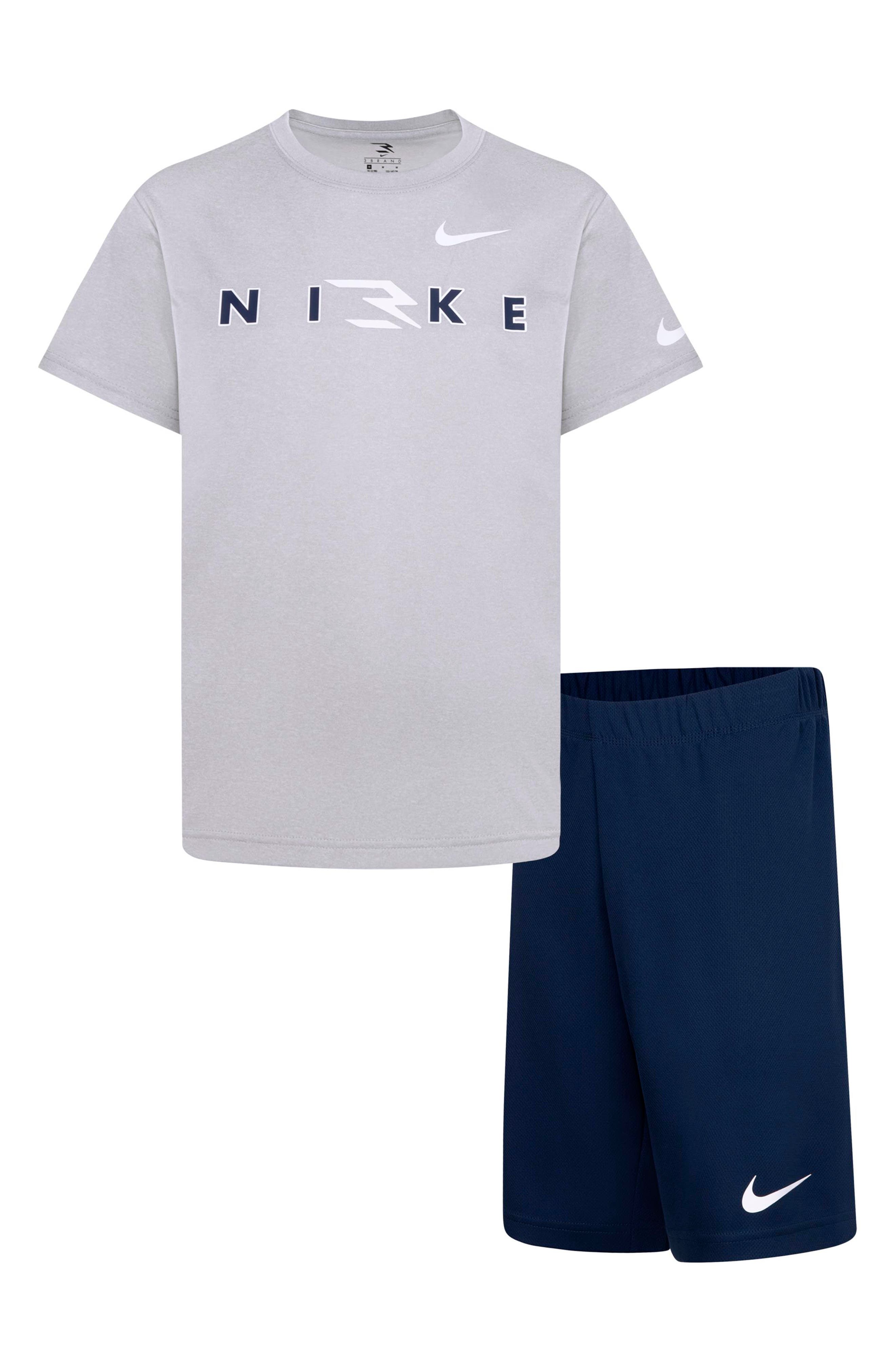 3 Brand Kids' Wordmark Graphic T-Shirt & Shorts Set