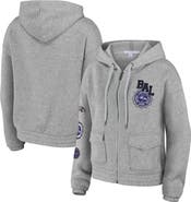 WEAR by Erin Andrews Women's WEAR by Erin Andrews Heather Gray Baltimore Ravens Full-Zip Hoodie