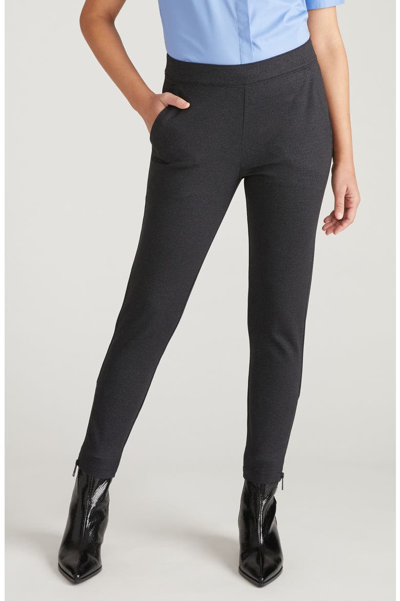 Moro Pocket Signature Ponte Knit Pants, Main, color, CHARCOAL GREY