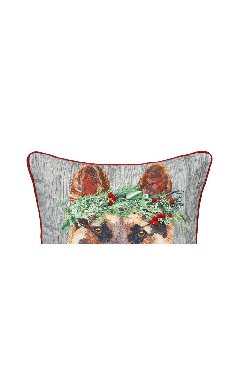 C&F Home Golden Shepherd Dog Christmas Cotton Blend Accent Throw Pillow 18" x 18", Alternate, color, 