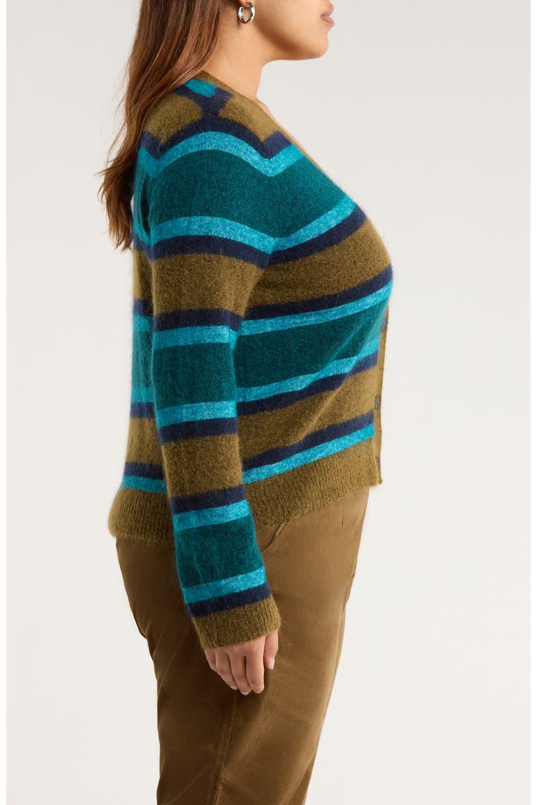 Etching Stripe Cardigan, Alternate, color, EARTHENWARE CYAN MIX