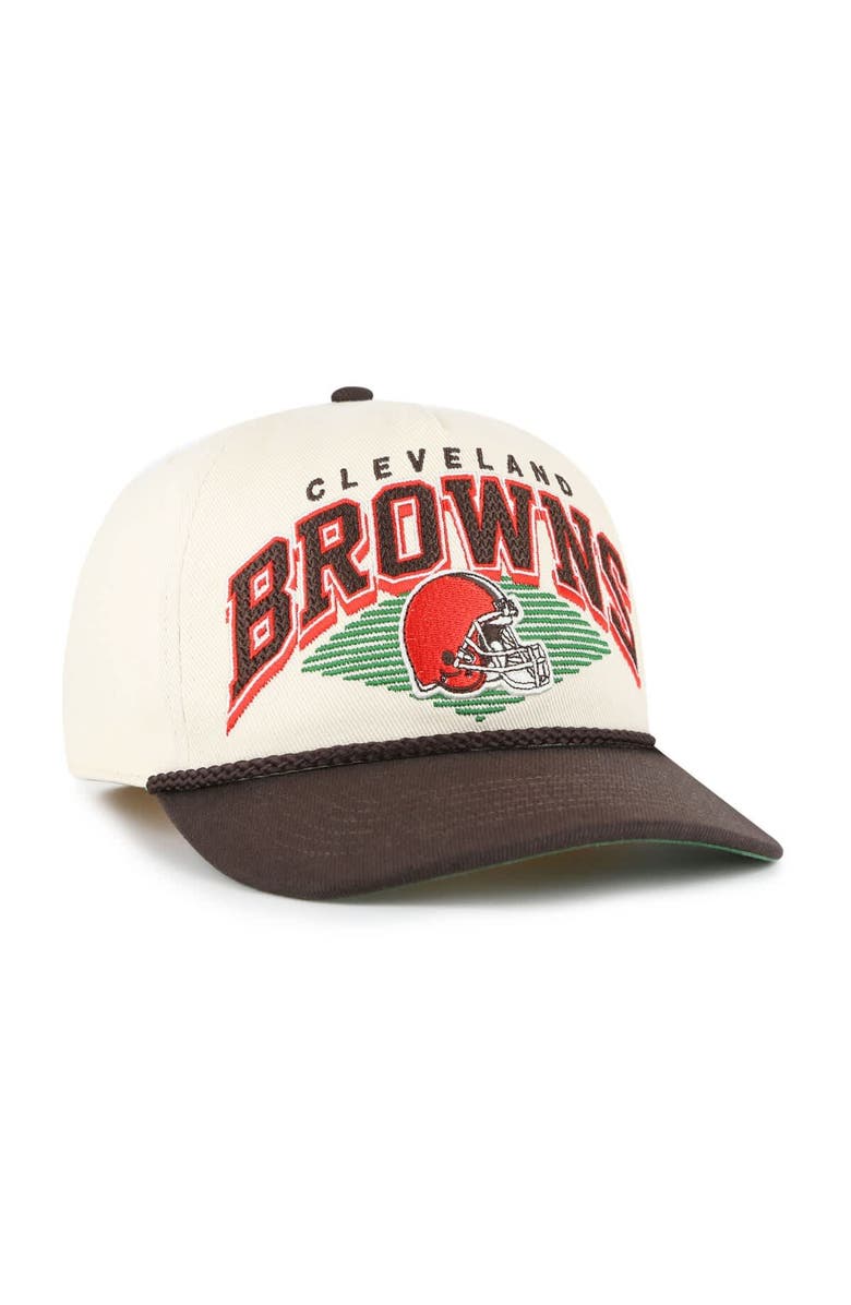'47 Men's '47 Cream Cleveland Browns Pomona Rope Hitch Adjustable Hat, Alternate, color, 