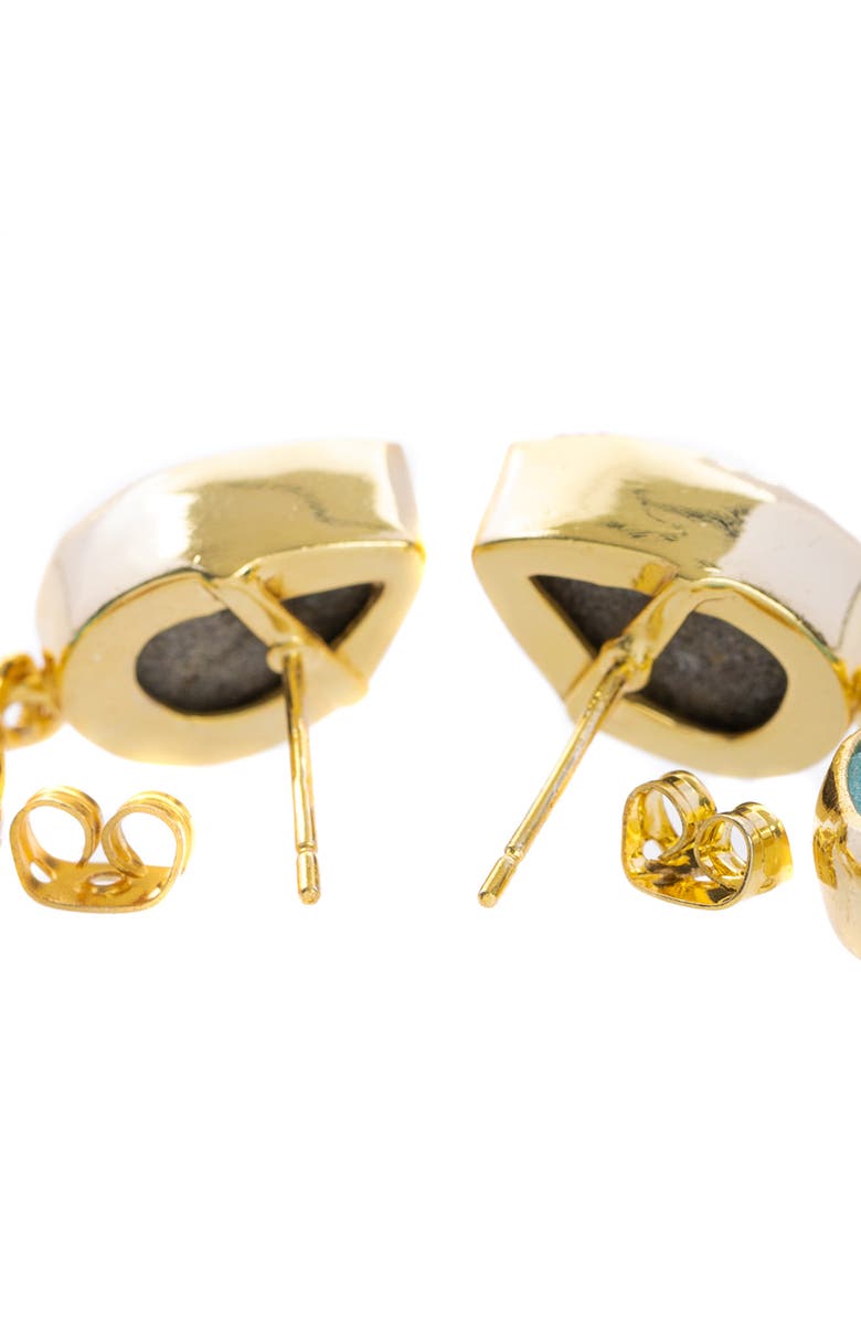 SAACHI Pear Cut Drusy Drop Earrings, Alternate, color, 