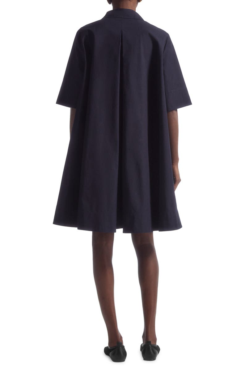 COS A-Line Cotton Shirtdress, Alternate, color, Blue