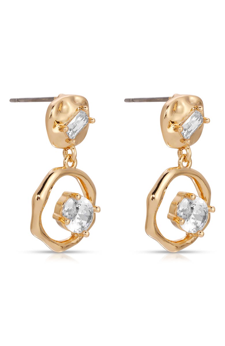 Ettika Cubic Zirconia Drop Earrings, Alternate, color, 