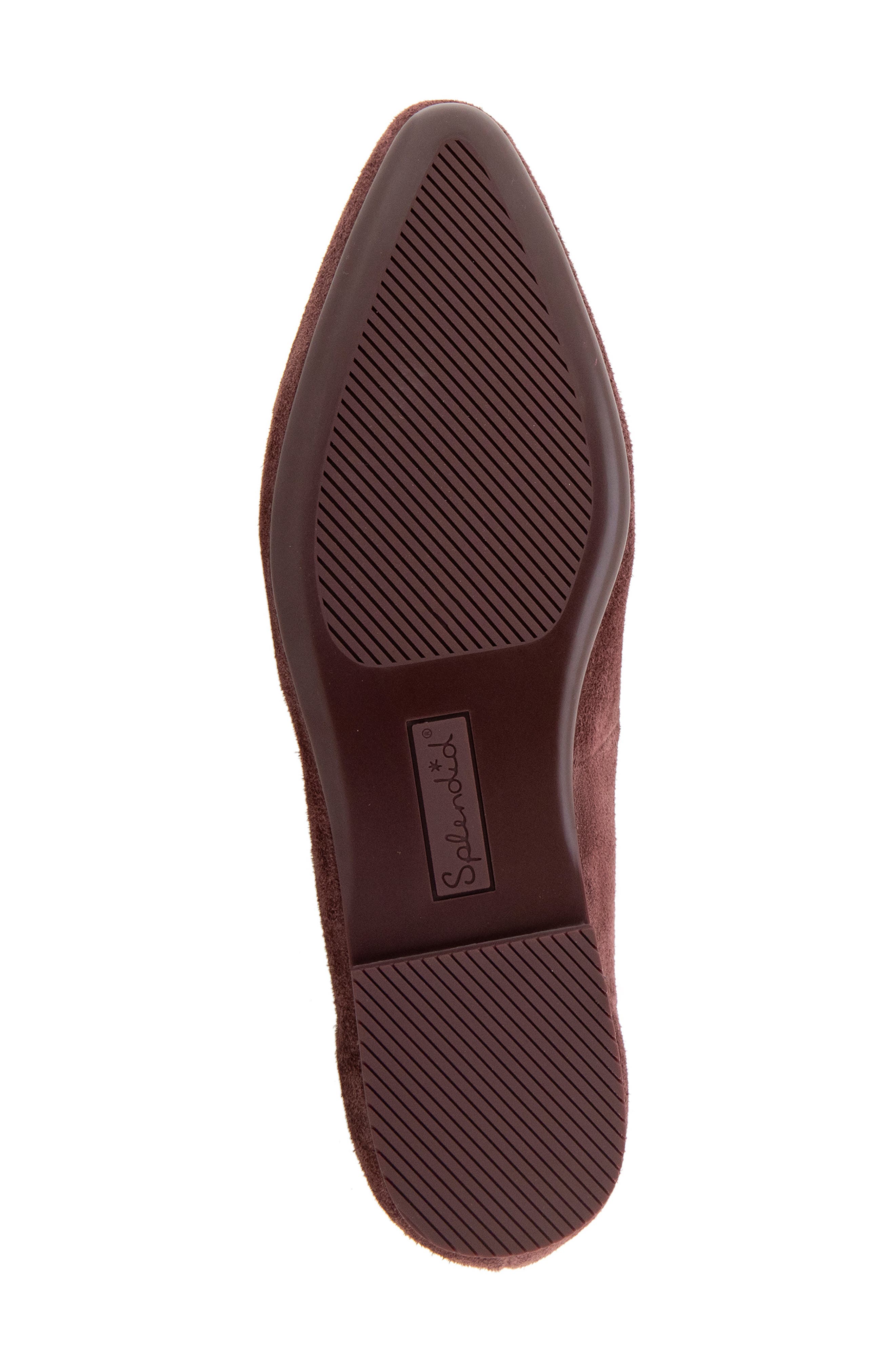 Latouche Leather Flat, Alternate, color, ASH WINE