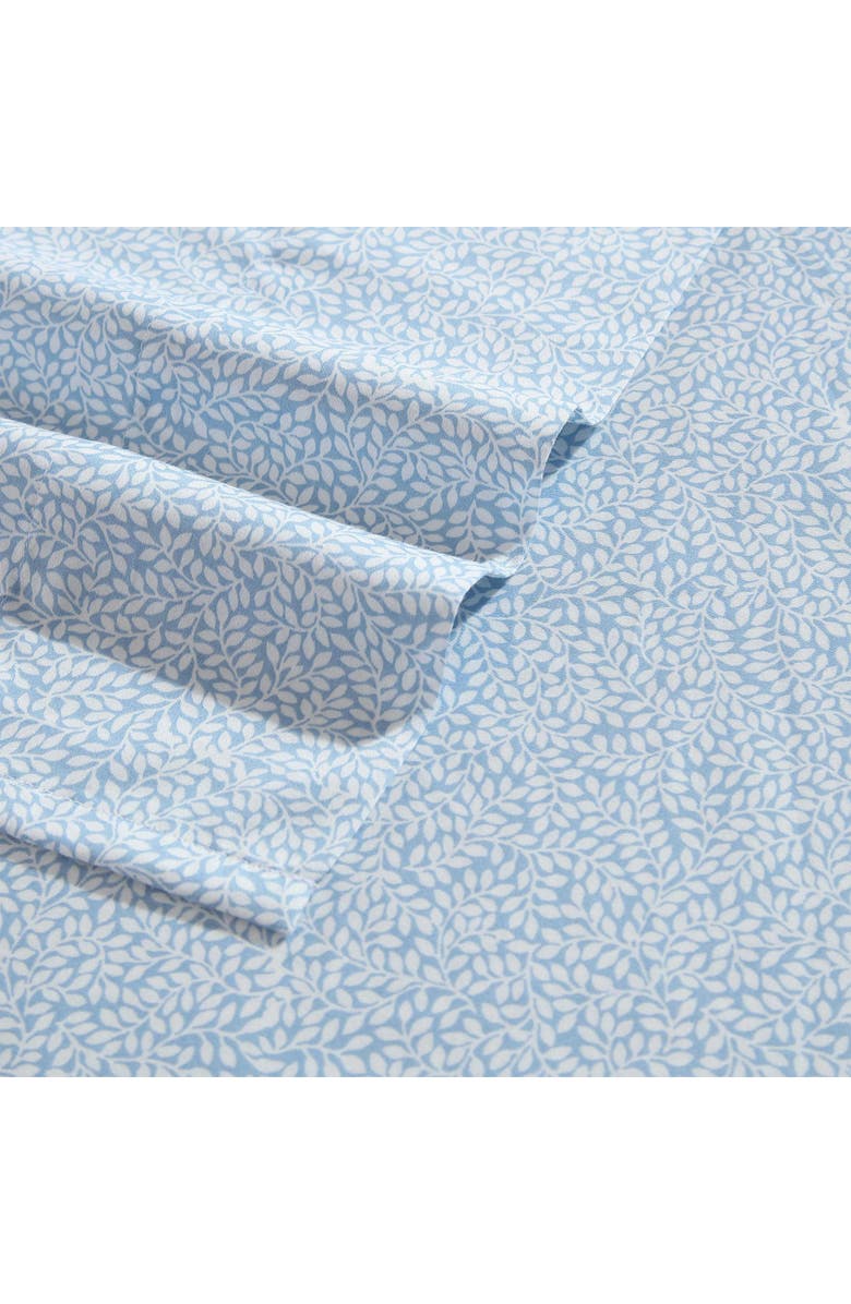 Laura Ashley Little Vines Queen Cotton Sheet Set, Main, color, Blue