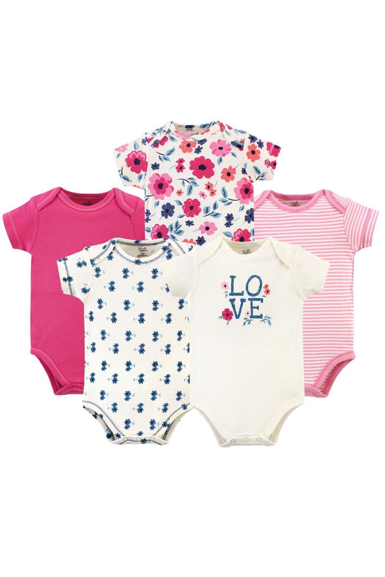 Organic Cotton Bodysuits, Main, color, Garden Floral