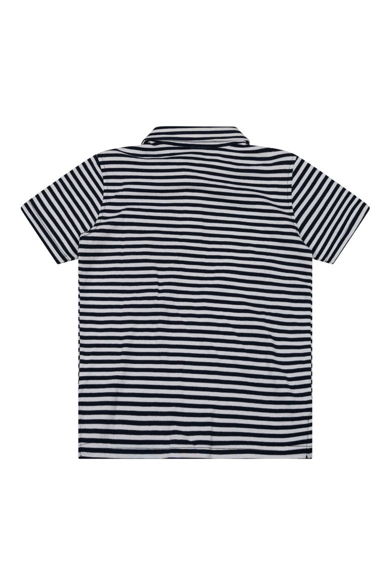 Kids' Stripe Cotton Polo, Alternate, color, NAV NAVY