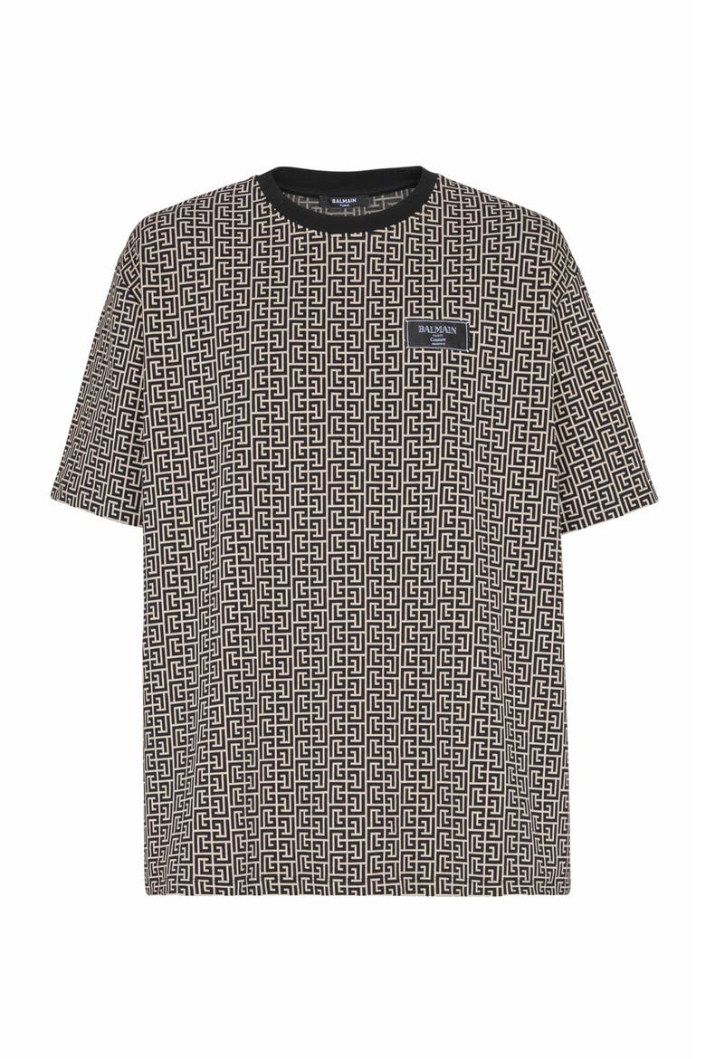 Monogram Jacquard T-Shirt, Alternate, color, Black