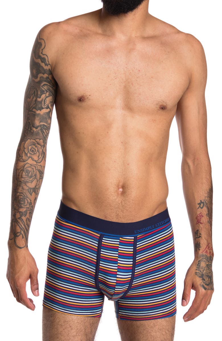 UNSIMPLY STITCHED Bubble Gum Stripe Printed Boxer Briefs, Main, color, 