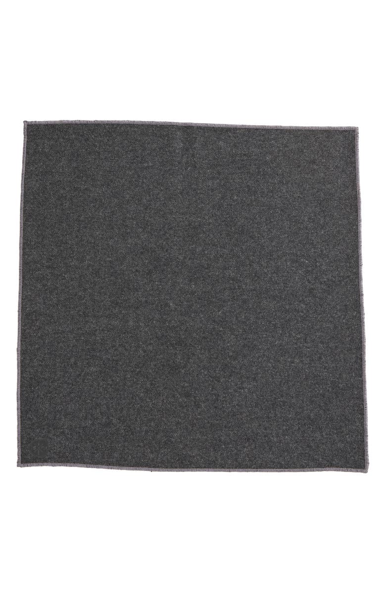 CLIFTON WILSON Wool Pocket Square, Alternate, color, Gray