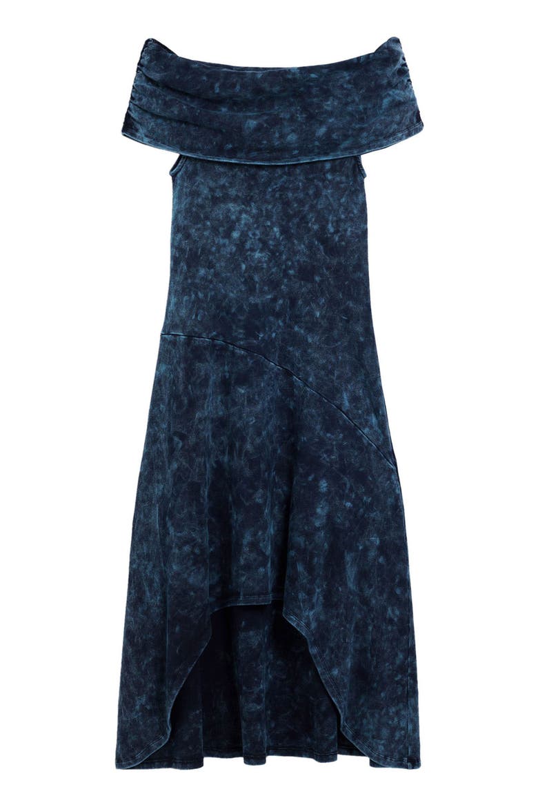 Off the Shoulder High-Low Dress, Alternate, color, BLUE
