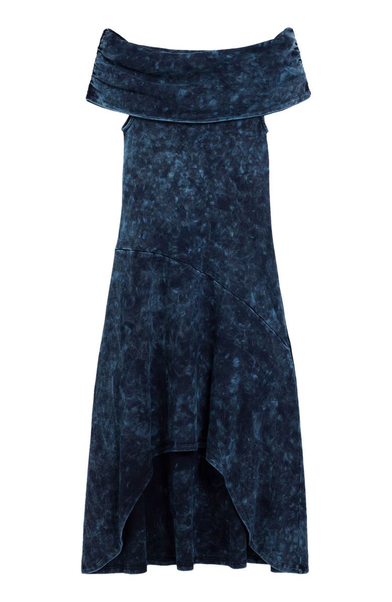 Desigual Off the Shoulder High-Low Dress, Alternate, color, Blue