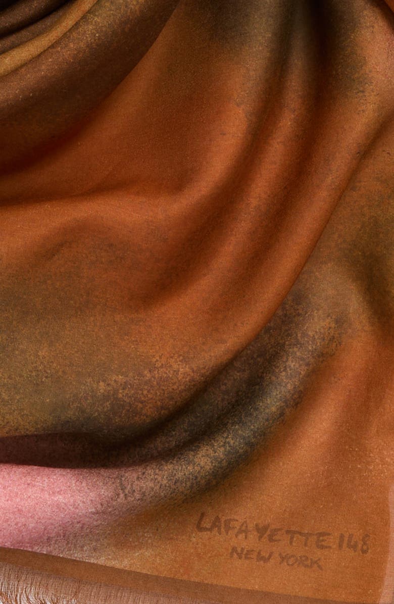 Lafayette 148 New York Pastel Blend Cotton & Silk Fringe Scarf, Alternate, color, 