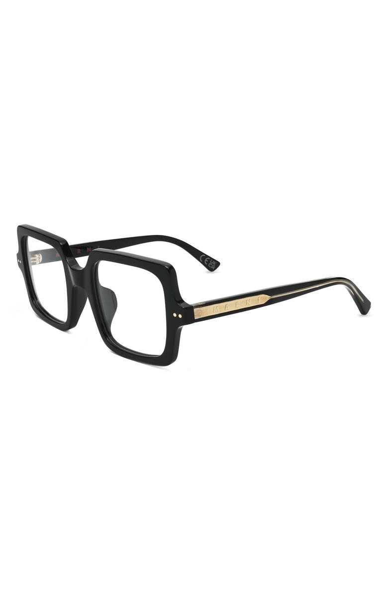 Marni Square Reading Glasses, Alternate, color, Black