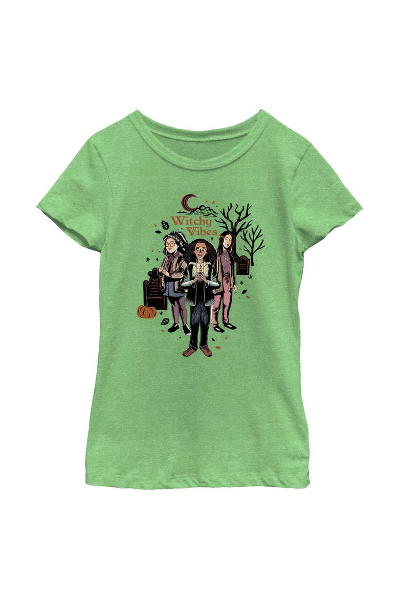 Girl's Hocus Pocus 2 Witchy Vibes Portrait  Graphic T-Shirt, Main, color, Green Apple