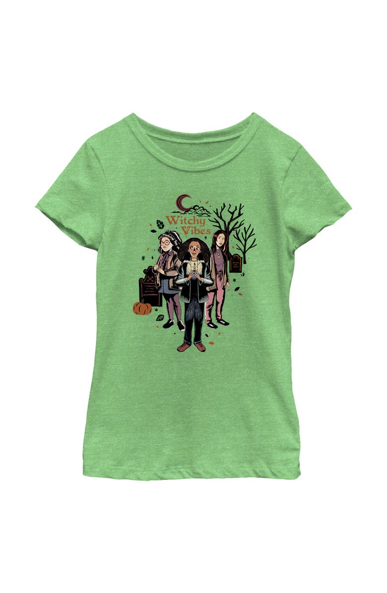 Hocus Pocus 2 Girl's Hocus Pocus 2 Witchy Vibes Portrait Graphic T-Shirt, Main, color, Green Apple