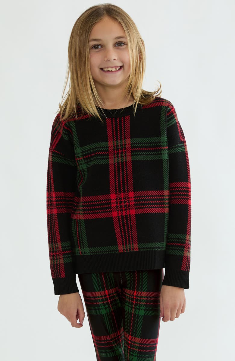 Beach Riot Kids' Callie Sweater, Alternate, color, Ribbon Plaid