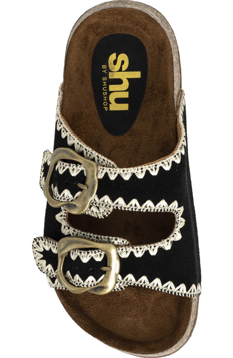 SHUSHOP Keya Slide Sandal, Alternate, color, Black