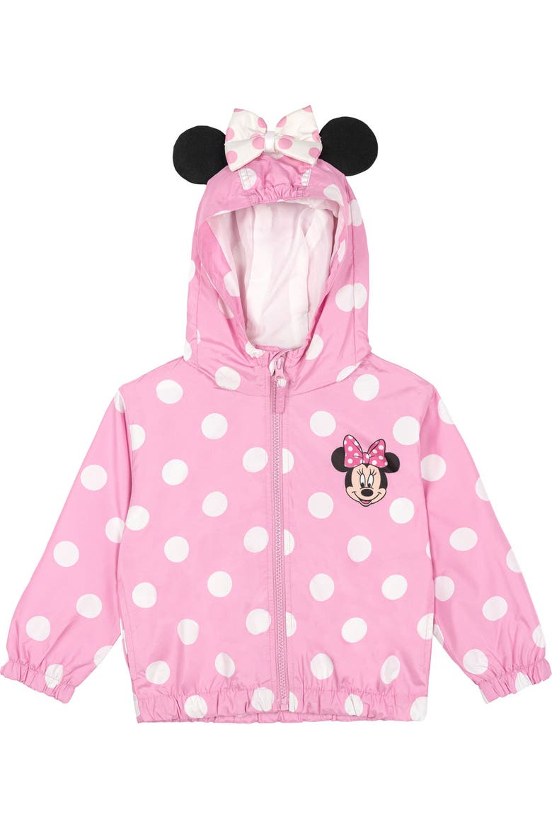 Minnie Mouse Hooded Windbreaker Jacket, Main, color, Minnie Mouse Light
