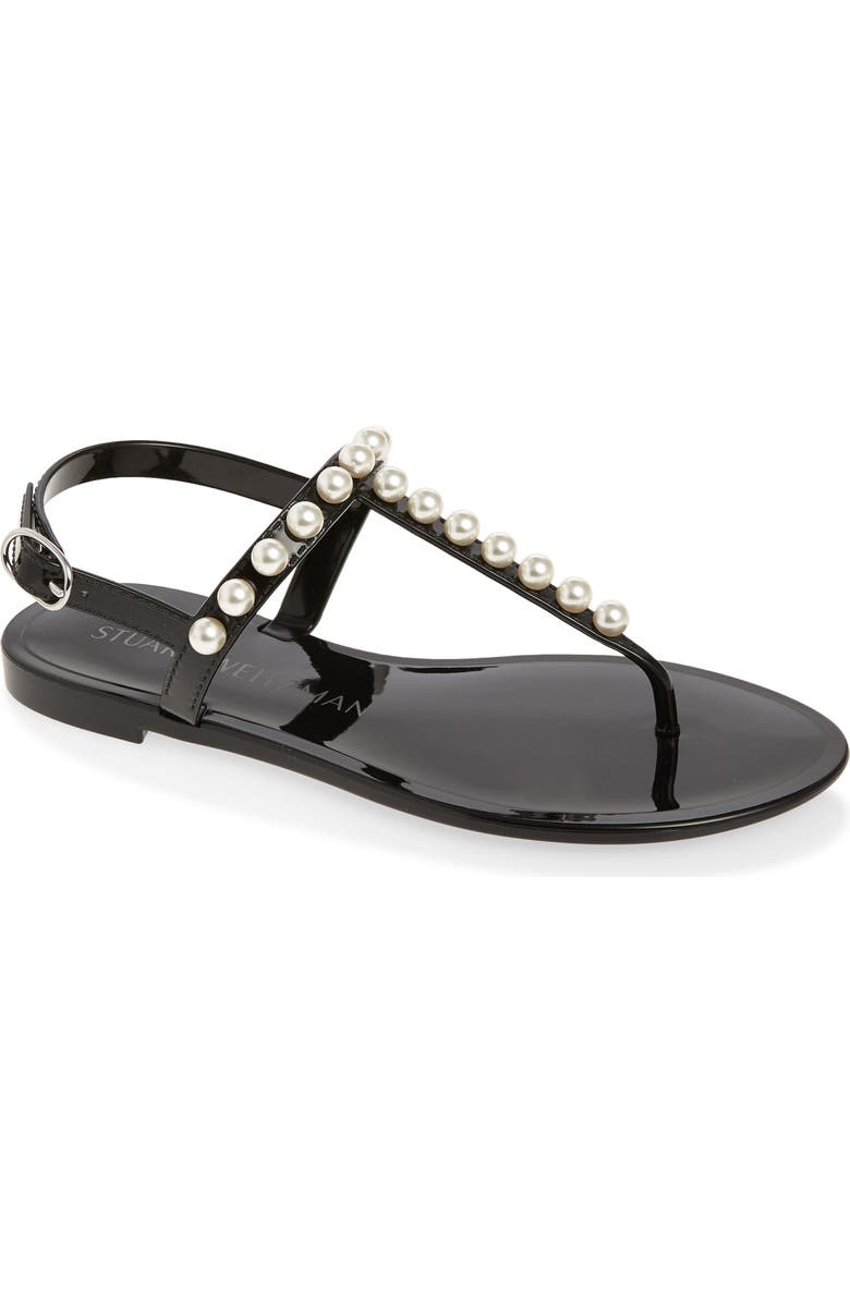 Stuart Weitzman Goldie Jelly Sandal, Main, color, Black