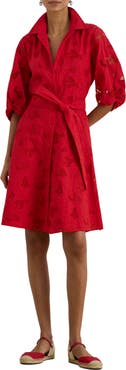 Lauren Ralph Lauren Eyelet Cotton Voile Shirtdress