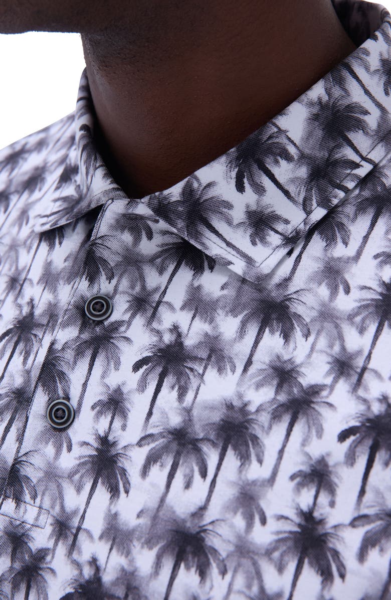 Bugatchi Victor OoohCotton<sup>®</sup> Palm Tree Print Polo, Alternate, color, Zinc